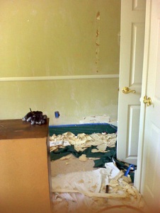 Athena's room - after wall paper removal